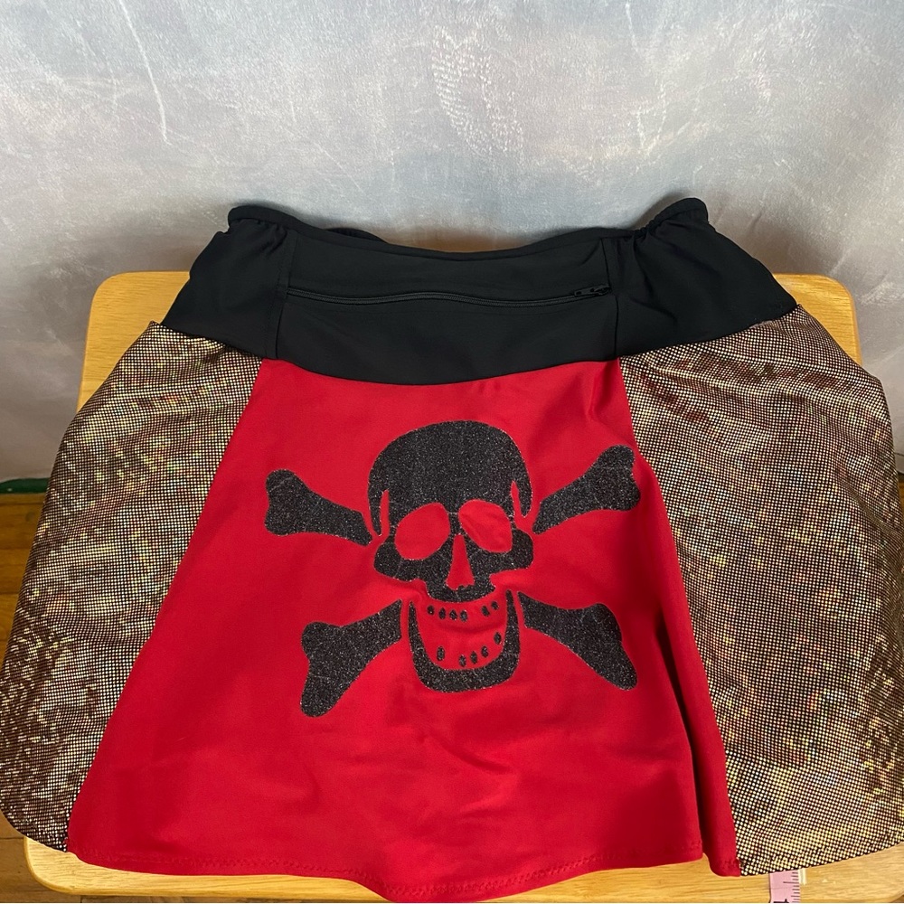 Sparkle Skirts Swing Style Medium Pirate Skort Running Tennis Golf Pickleball